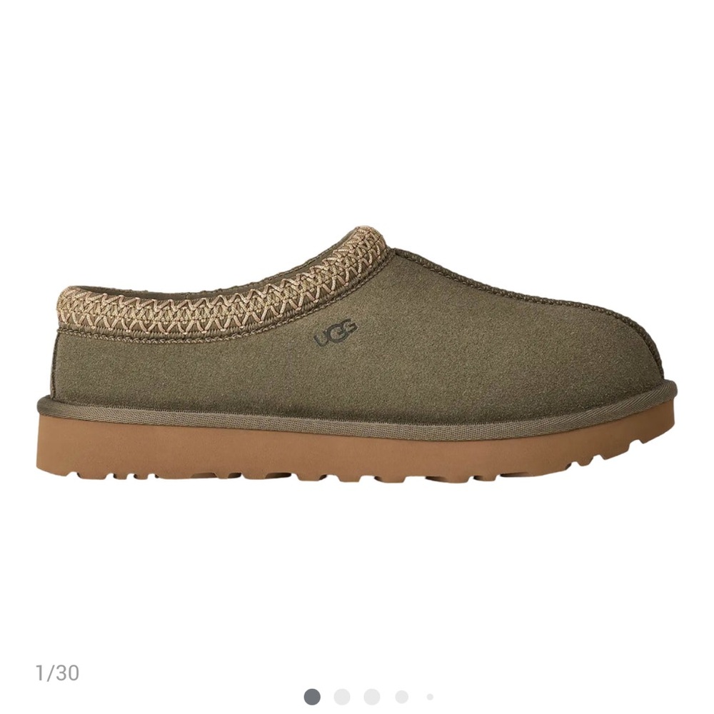 UGG tasman Olive Suede Slippers
